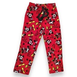 Disney Mickey & Minnie Mouse Size S (4-6) Cozy Fleece Pajama Pants